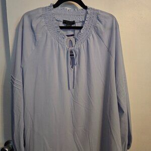 NWT light blue long sleeve blouse xx large